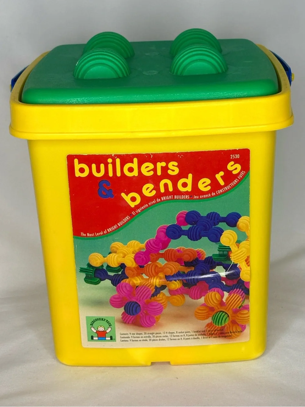 1993 Vintage Builders & Benders Kids Construction Incomplete Set With Bucket
